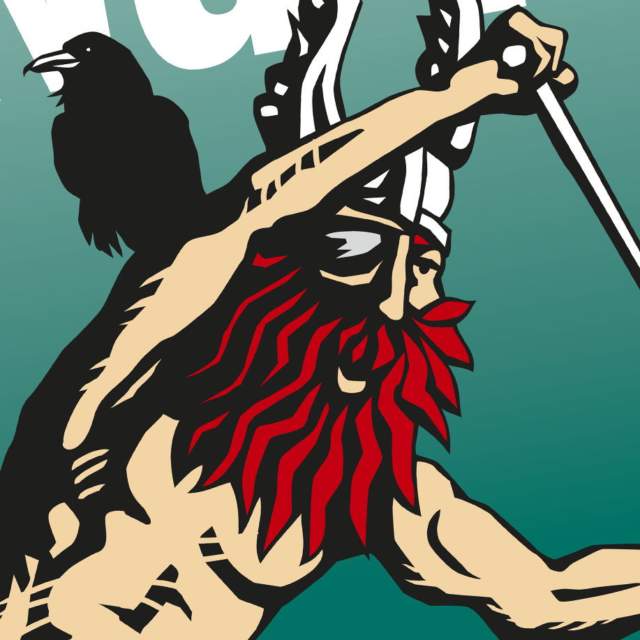 Ausschnitt einer Plakatgestaltung für eine Raftungveranstaltung mit Odin darauf.